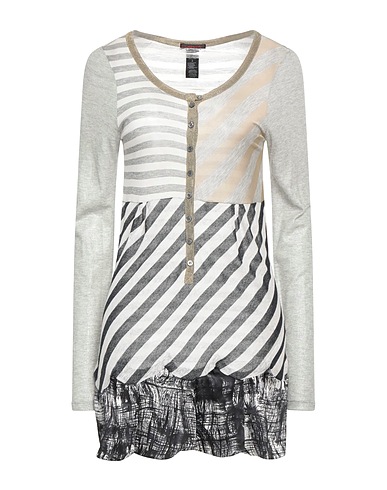 CUSTO BARCELONA Kurzes Kleid Grau 70% Viskose, 20% Modal, 5% Tencel™, 3% Seide, 2% Elastan