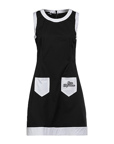 LOVE MOSCHINO Office dress Black 66% Cotton, 31% Polyamide, 3% Elastane