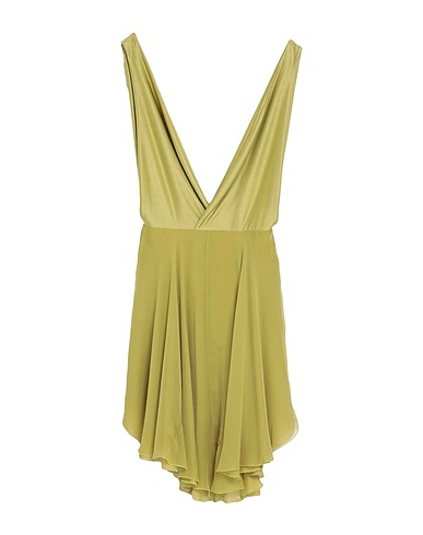 ALEXANDRE VAUTHIER Short dress Lime green 100% Silk, Viscose, Elastane