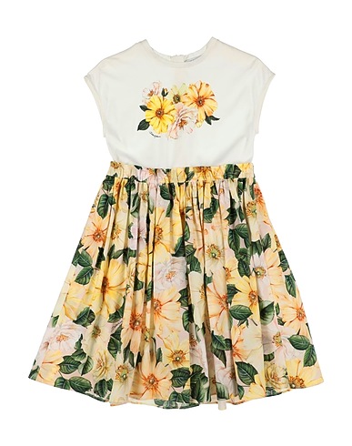 DOLCE&GABBANA Kleid Gelb 100% Baumwolle