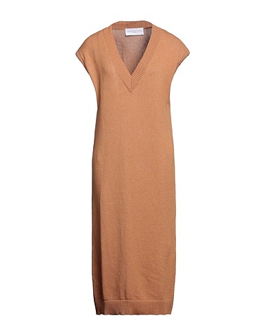 COLLECTORS CLUB Vestito midi Cammello 70% Cotone organico, 30% Poliammide