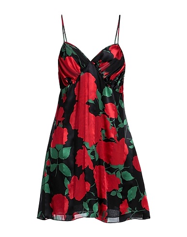 SAINT LAURENT Vestito corto Nero 100% Seta