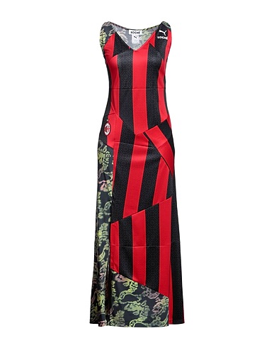 PUMA x KOCHÉ Long dress Black 100% Polyester, Cotton
