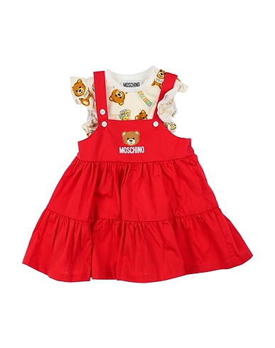 MOSCHINO BABY Baby jumpsuit  Red 97% Cotton, 3% Elastane