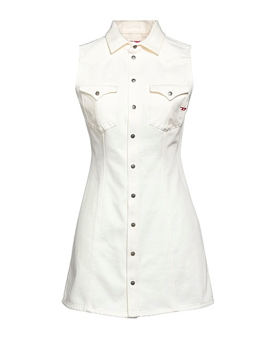DIESEL Denim dress White 100% Cotton