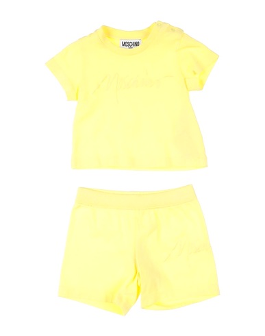 MOSCHINO BABY Completo Baby  Giallo 100% Cotone, Elastan