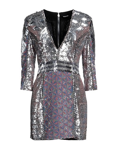 BALMAIN Sequin dress Silver 100% Polyamide