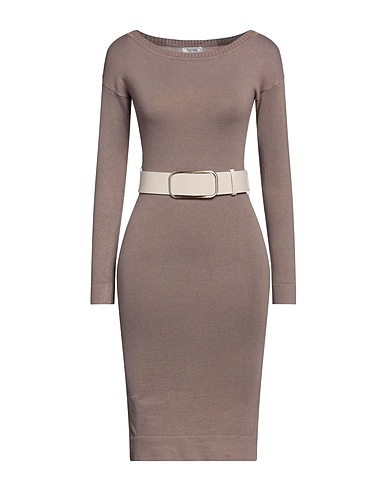 FRACOMINA Midi dress Khaki 80% Viscose, 20% Elastane