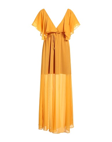 RELISH Vestito lungo Giallo ocra 100% Poliestere