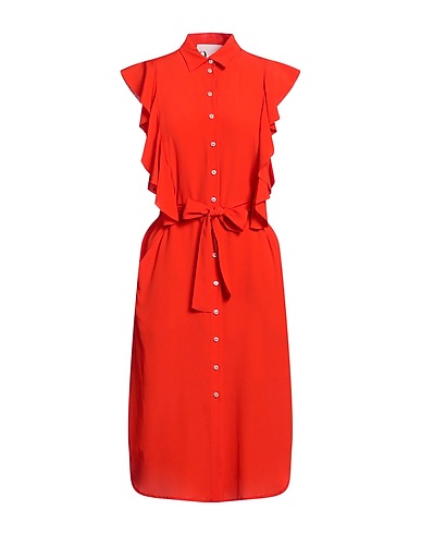 8PM Midi dress Tomato red 69% Acetate, 31% Silk