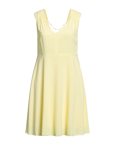PATRIZIA PEPE Short dress Pastel yellow 94% Viscose, 6% Elastane
