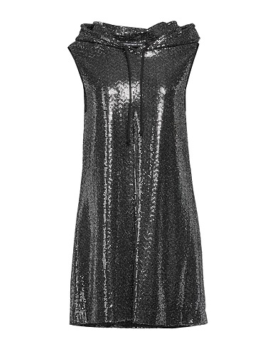 DEPARTMENT 5 Sequin dress Black 87% Polyamide, 7% Metallic fiber, 6% Elastane