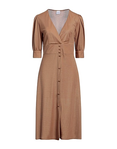 ELEONORA STASI Midi dress Sand 50% Viscose, 25% Polyester, 25% Polyamide