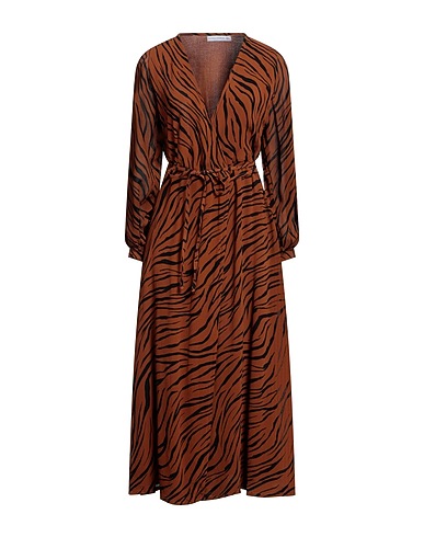 FAITHFULL Long dress Brown 100% Viscose