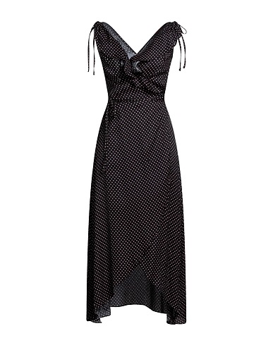 GUESS ロングワンピース・ドレス ブラック レーヨン 100%