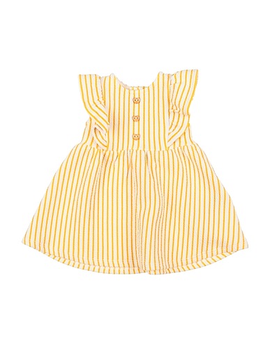 CHICCO Vestido para bebé  Yellow 65% Cotton, 33% Polyester, 2% Elastane