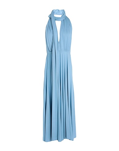POLO RALPH LAUREN Vestito midi Blu chiaro 86% Viscosa, 14% Nylon