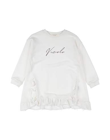 VICOLO Dress White 70% Cotton, 30% Polyester