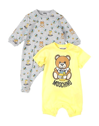 MOSCHINO BABY Baby accessories set Yellow 100% Cotton, Elastane