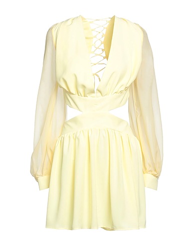 MOEVA Short dress Pastel yellow 100% Polyester