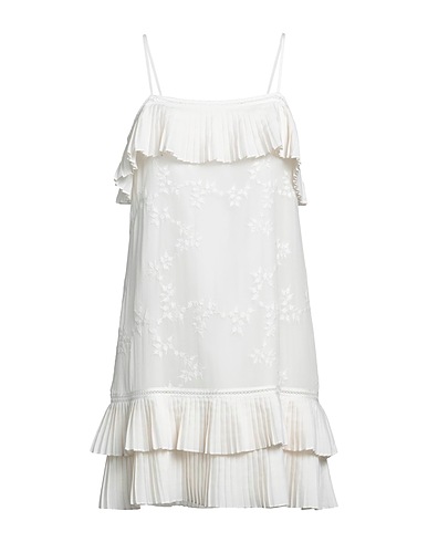 PAUL & JOE Short dress Ivory 100% Silk