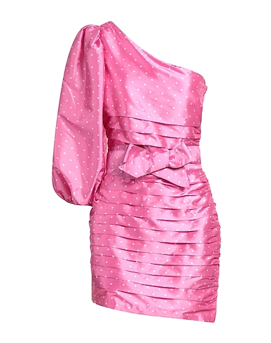 LOVESHACKFANCY One-shoulder dress Fuchsia 100% Polyester