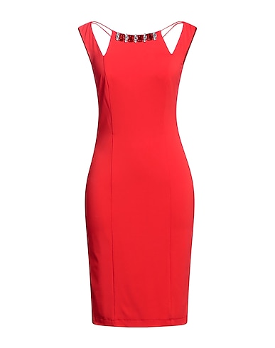 CAMILLA  Milano Midi dress Red 76% Acrylic, 19% Polyamide, 5% Elastane