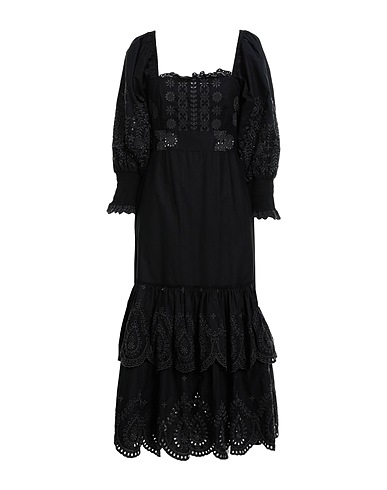 LOVESHACKFANCY Midi dress Black 100% Cotton