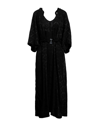GANNI Long dress Black 54% Acetate, 46% Viscose