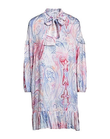 THINK BE Short dress Blue 100% Viscose