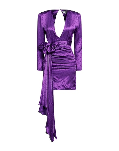 REDEMPTION Short dress Purple 100% Silk