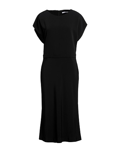 THINK BE Vestito midi Nero 96% Poliestere, 4% Elastan