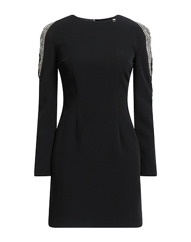 RELISH Short dress Black 95% Polyester, 5% Elastane