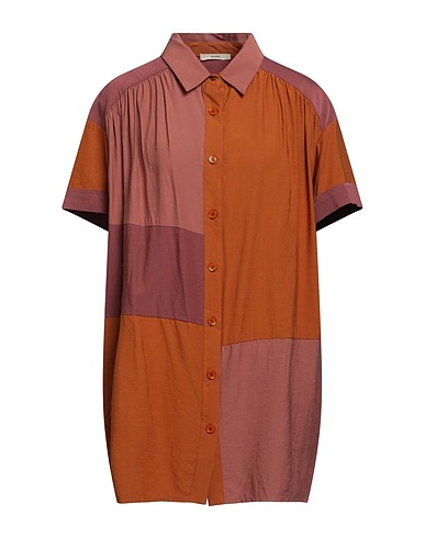 SESSUN Shirt dress Camel 89% Viscose, 11% Polyamide