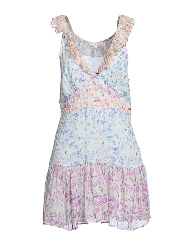 LOVESHACKFANCY Short dress Lilac 100% Silk