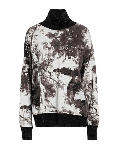 OFF-WHITE™ Rollkragenpullover Dunkelbraun 100% Wolle