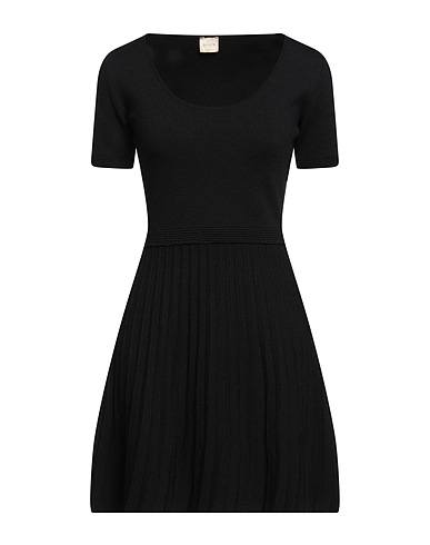 SISTE'S Short dress Black 52% Viscose, 26% Polyester, 22% Polyamide