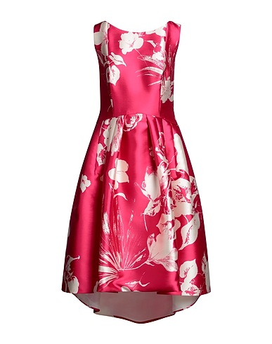 FELY CAMPO Midi dress Fuchsia 65% Polyester, 35% Silk