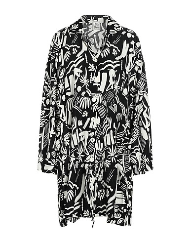 ATTIC AND BARN Shirt dress Black 100% Viscose