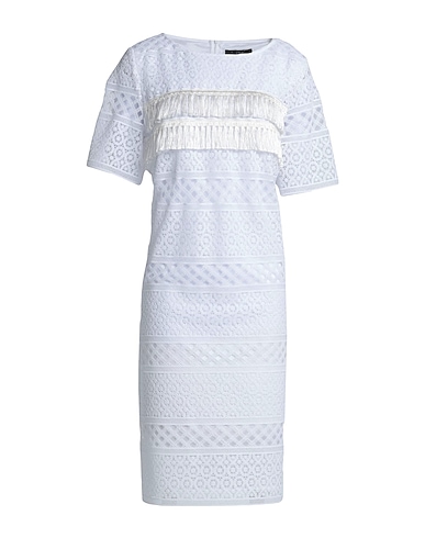 CLIPS Midi dress White 100% Polyester