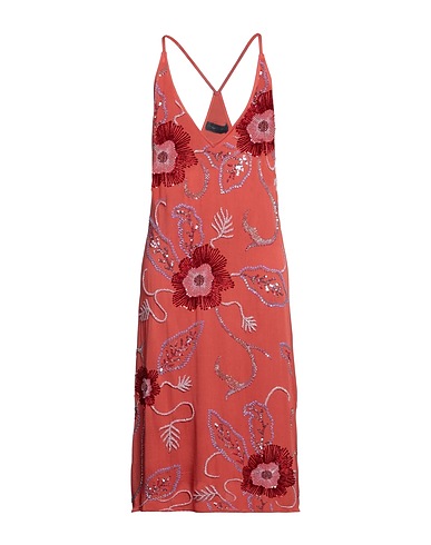 CHRISTIAN PELLIZZARI Vestido midi Rosa antiguo 100% Viscosa