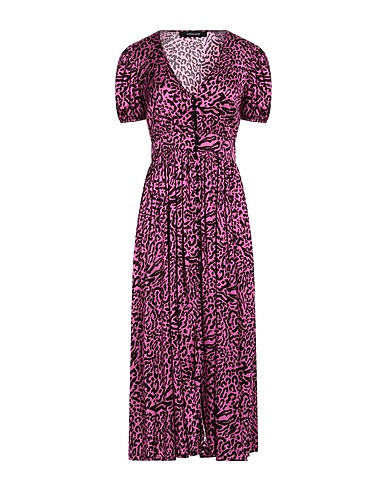 ANDAMANE Vestito midi Fucsia 97% Viscosa, 3% Elastan