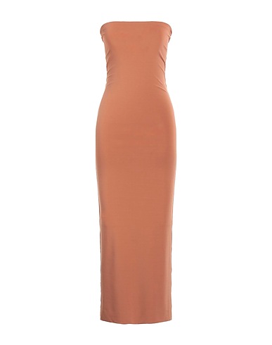THE ANDAMANE Long dress Light brown 93% Viscose, 7% Elastane