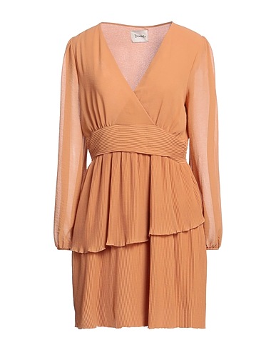 DIXIE Short dress Brown 100% Polyester