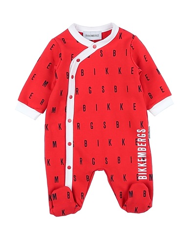 BIKKEMBERGS Baby jumpsuit Red 95% Cotton, 5% Elastane
