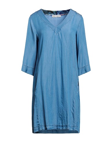 CAFèNOIR Short dress Pastel blue 88% Tencel™, 12% Viscose