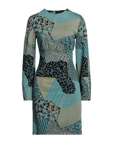 M MISSONI Short dress Turquoise 56% Viscose, 23% Polyester, 15% Polyamide, 6% Elastane