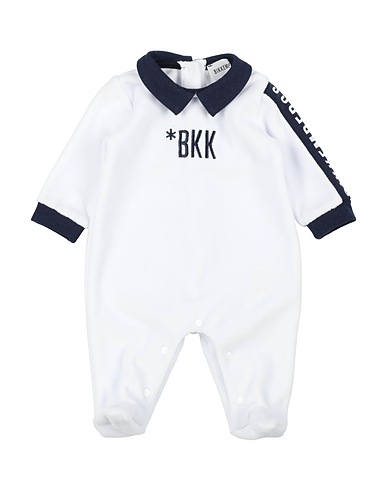 BIKKEMBERGS Baby jumpsuit  White 95% Cotton, 5% Elastane