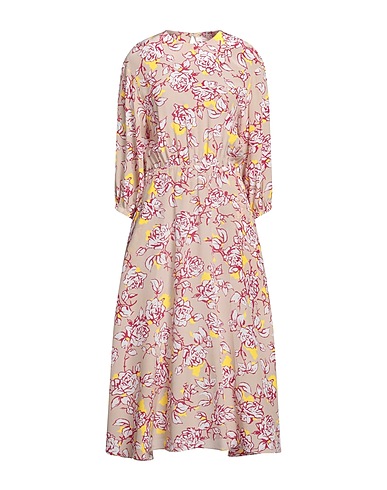 LIVIANA CONTI Long dress Light brown 68% Acetate, 32% Silk