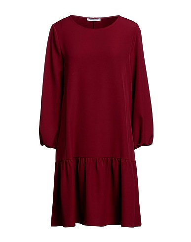 BELLWOOD Short dress Burgundy 96% Polyester, 4% Elastane